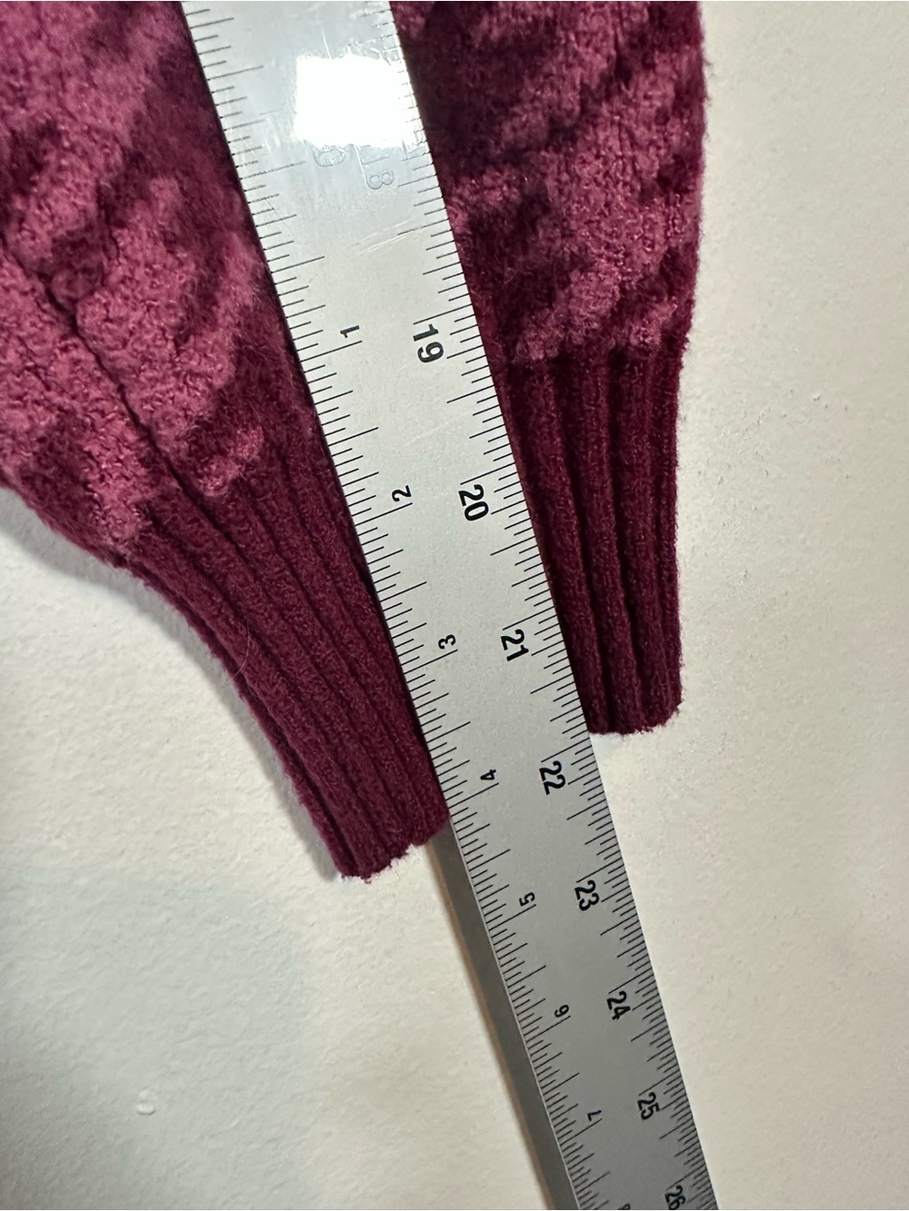 Eddie Bauer Houndstooth Sweater Quarter Zip Mock Neck XL Pink Grandma Preppy - Picture 12 of 14